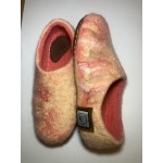 šlepetės su užkulniu , vilnos, ružavos spalvos