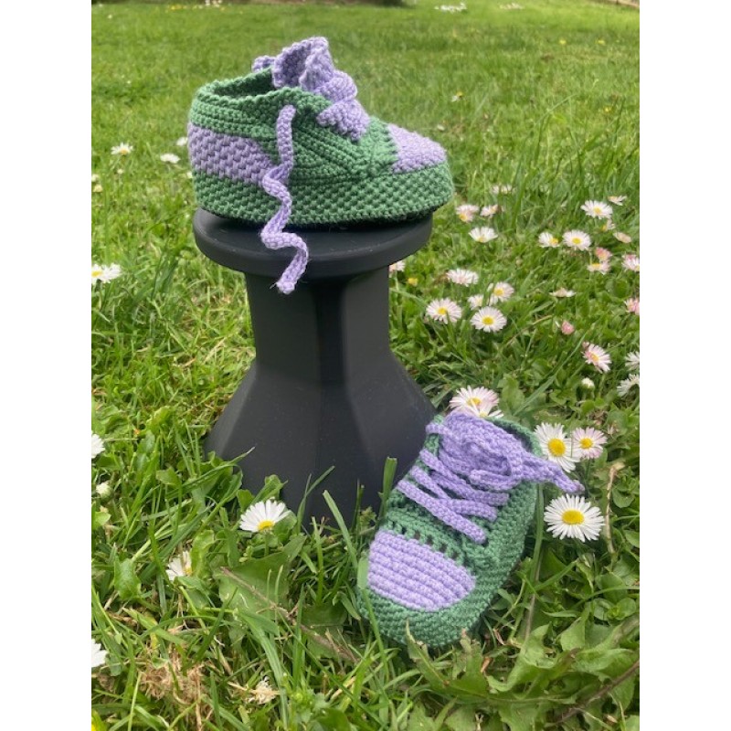 Batukai kūdikiui 2-6 mėn ,violetinė su žalia Nerti vašeliu
