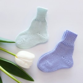 Merino vilnos kojinės Pirmosios merino vilnos kūdikio kojinytės