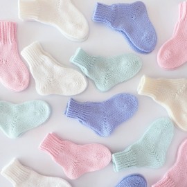 Kojinės mergaitėms Pirmosios merino vilnos kūdikio kojinytės