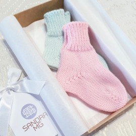 Kojinės mergaitėms Pirmosios merino vilnos kūdikio kojinytės