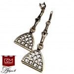 Auskarai su etno motyvu,žalvaris