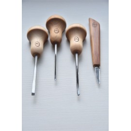 Medžio drožybos rėžtukų rinkinys / Lino raižinių rėžtukų rinkinys 4 vnt.