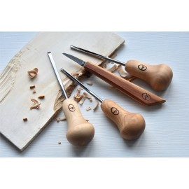 Medžio drožybos rėžtukų rinkinys / Lino raižinių rėžtukų rinkinys 4 vnt.