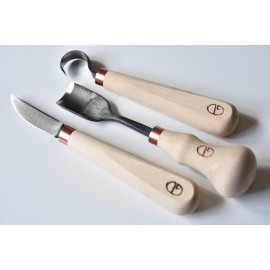 Šaukštų drožybos įrankių rinkinys 3 vnt.