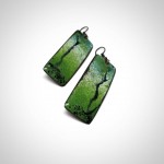 Emalio auskarai ,,Siluetai''