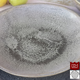 Lėkštė pilkai sidabrinė vidutinio dydžio