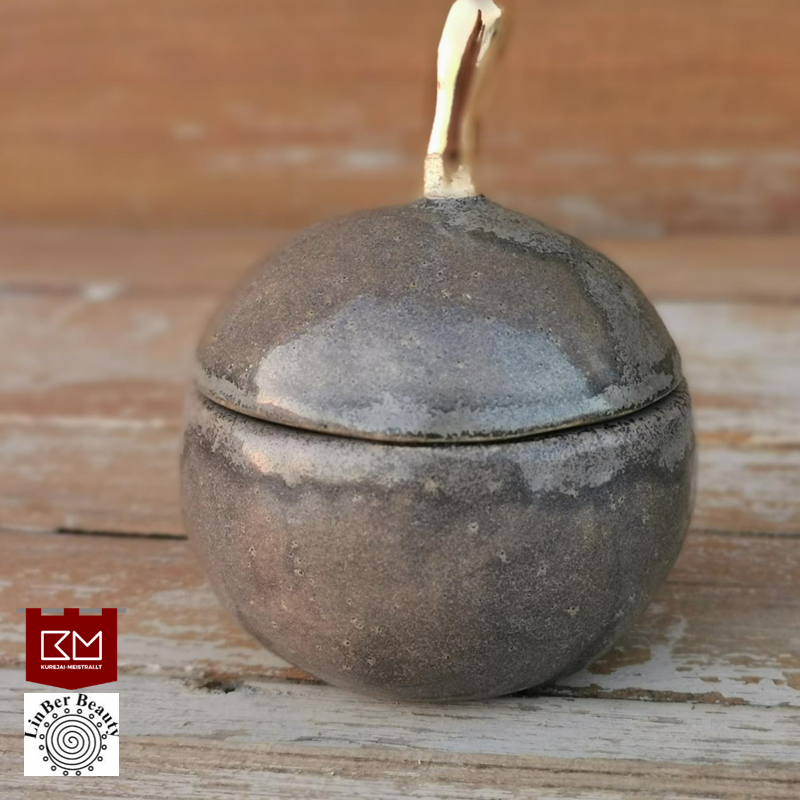 Dėžutė obuoliukas pilkas