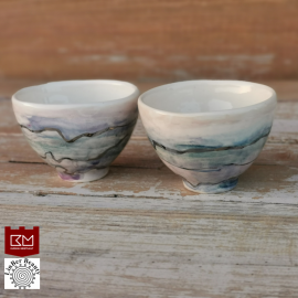 Keramikos puodeliai (piala-dubenėlis) (2 vnt.)