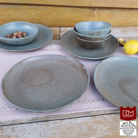 Lėkštė pilkai melsva didelė