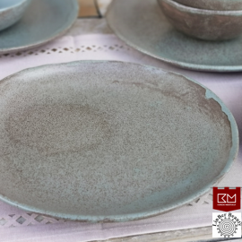 Lėkštė pilkai melsva didelė