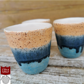 Keraminis puodelis „Jūra, smėlis ir dangus“