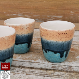 Keraminis puodelis „Jūra, smėlis ir dangus“