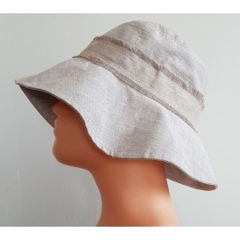 Lininė kepurė "Plačiabrylė"