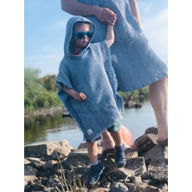 Vaikiškas  baltas lininis pončas 