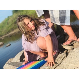 Vaikiškas  baltas lininis pončas 